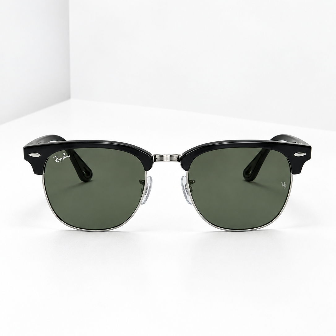 Ray-Ban Clubmaster Classic Sunglasses – Black & Silver | RB3016