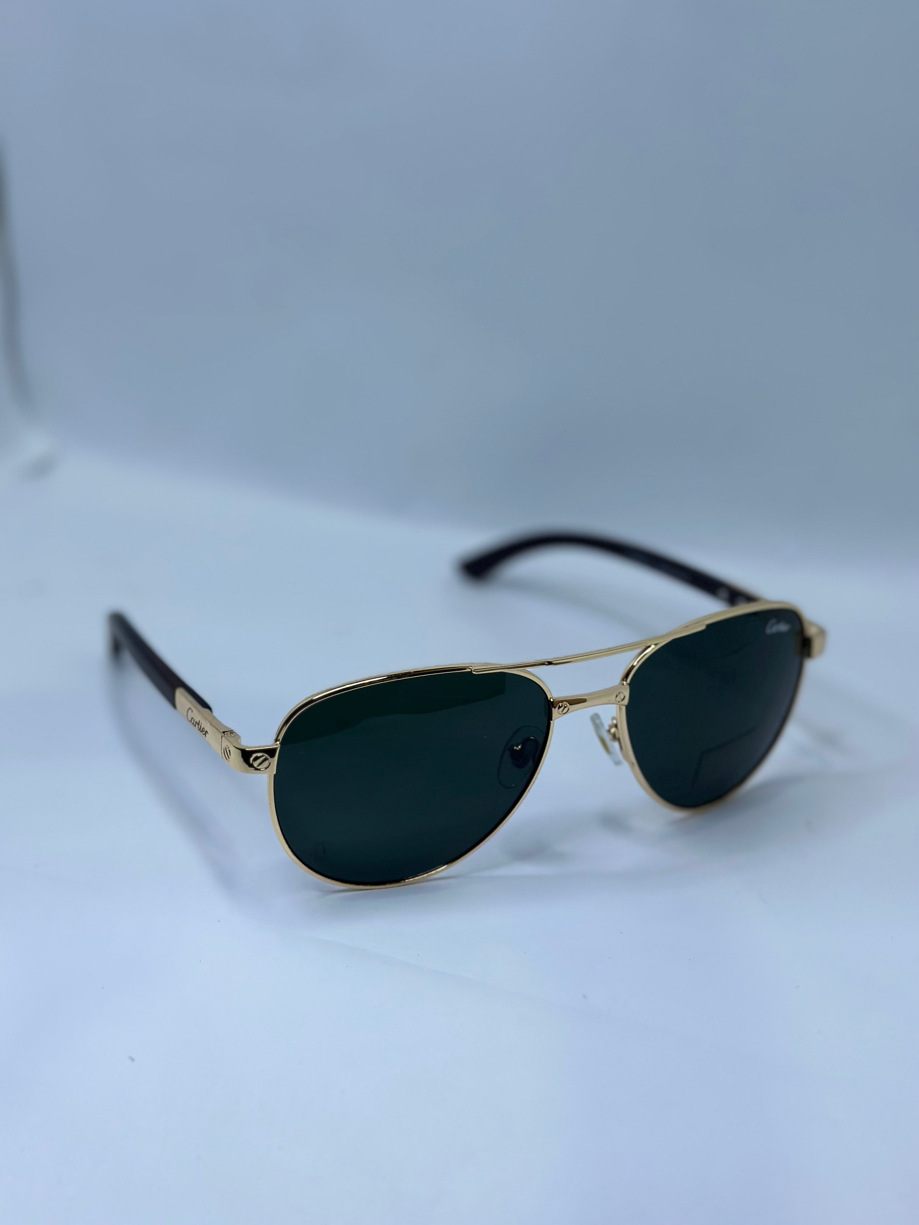 Cartier Aviator Sunglasses – Matte Black Frame | Dark Grey Lens