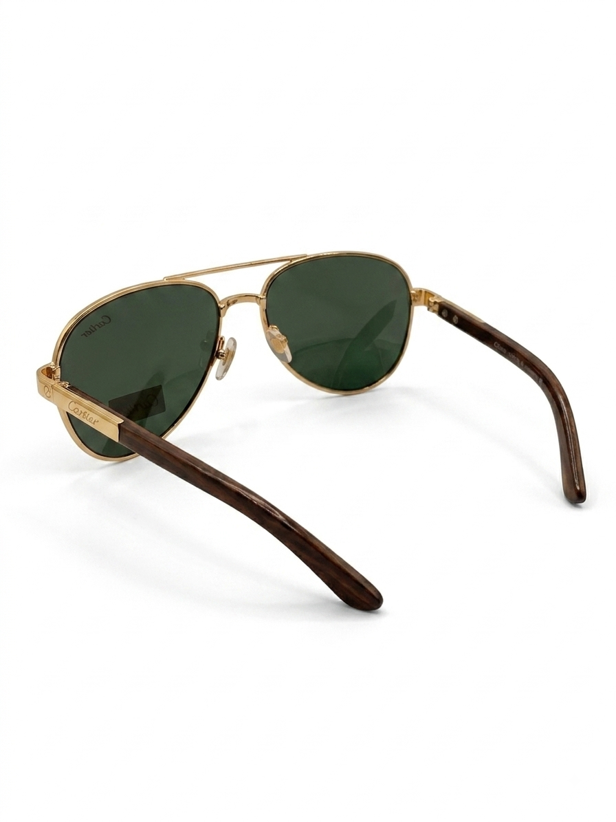 Cartier Aviator Sunglasses – Matte Black Frame | Dark Grey Lens