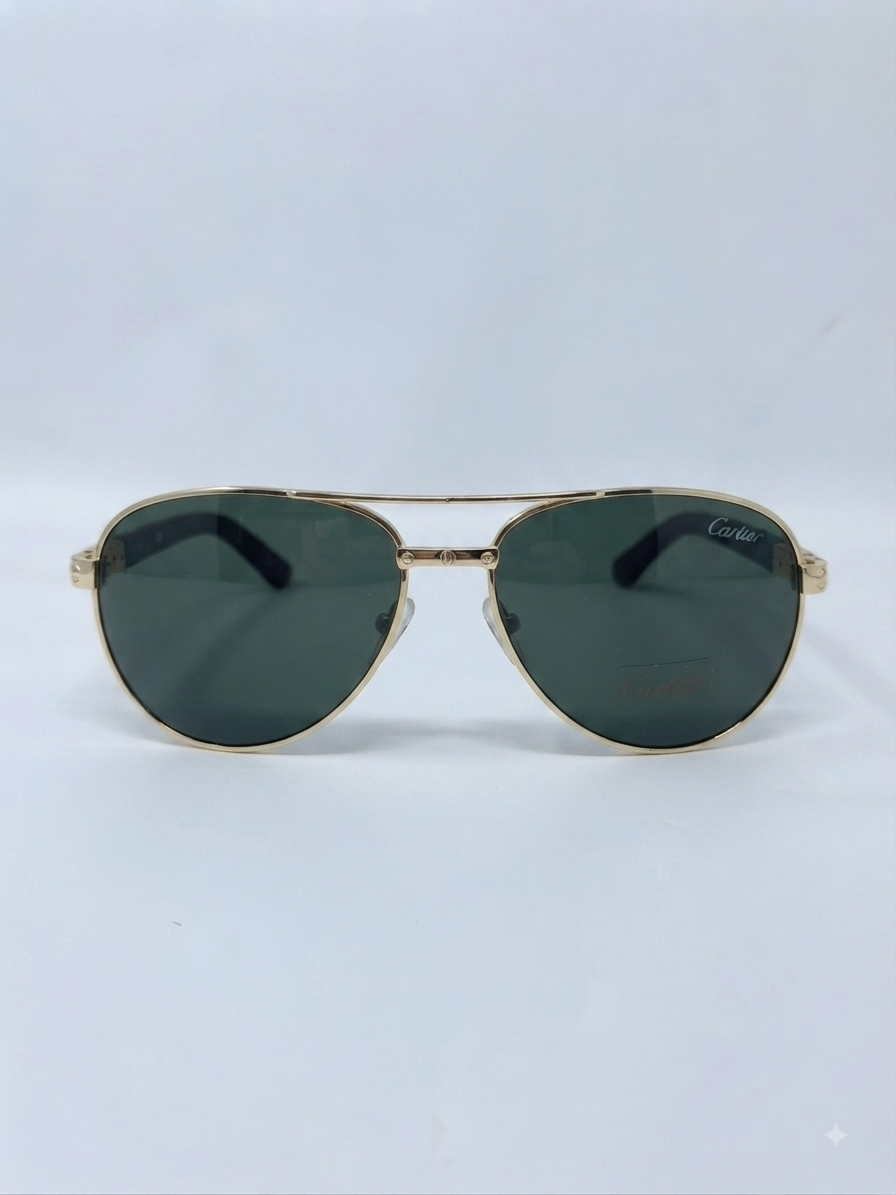 Cartier Aviator Sunglasses – Matte Black Frame | Dark Grey Lens