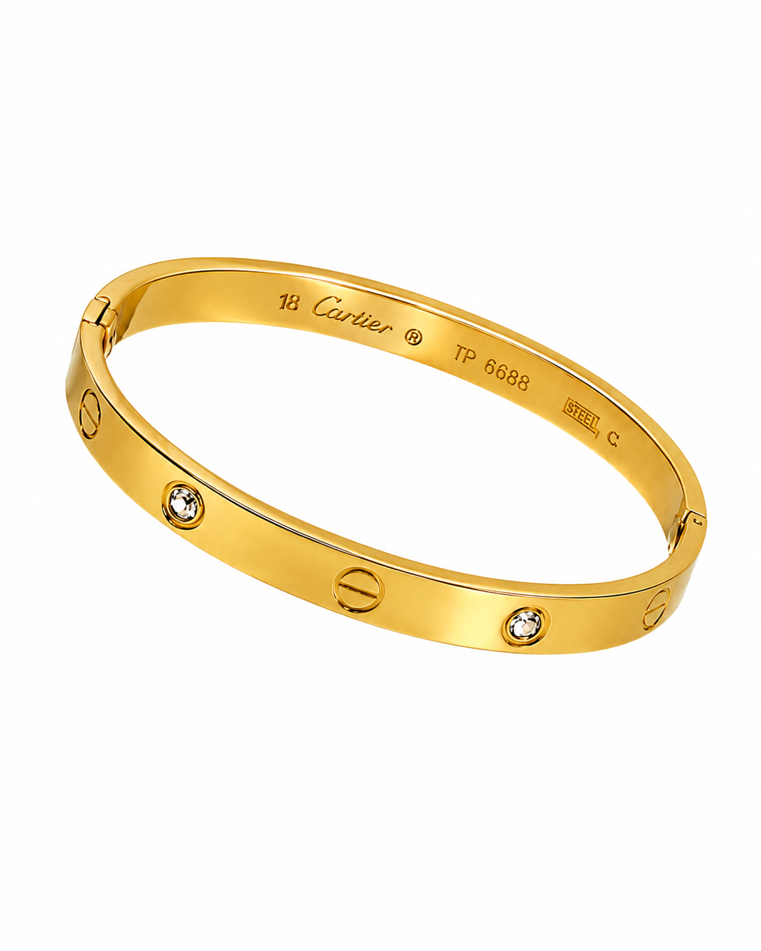 Gold Screw Cuff Women's Luxury Bangle