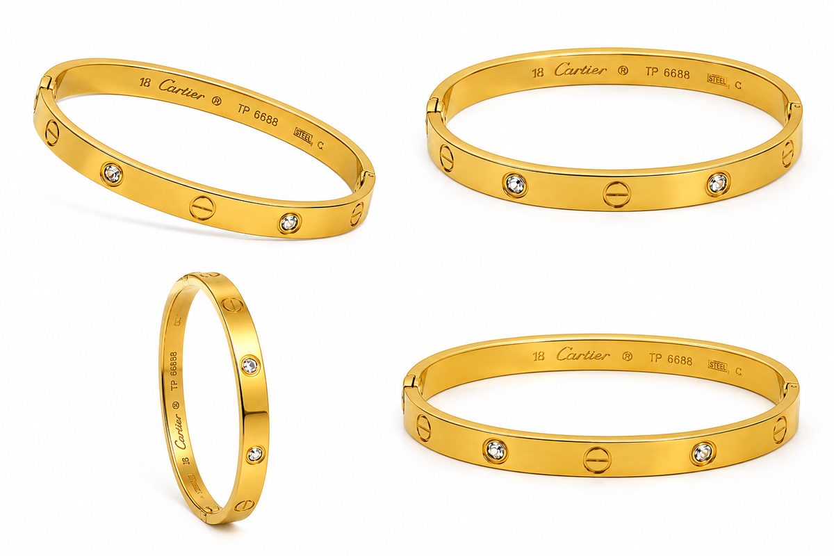 Gold Screw Cuff Women's Luxury Bangle