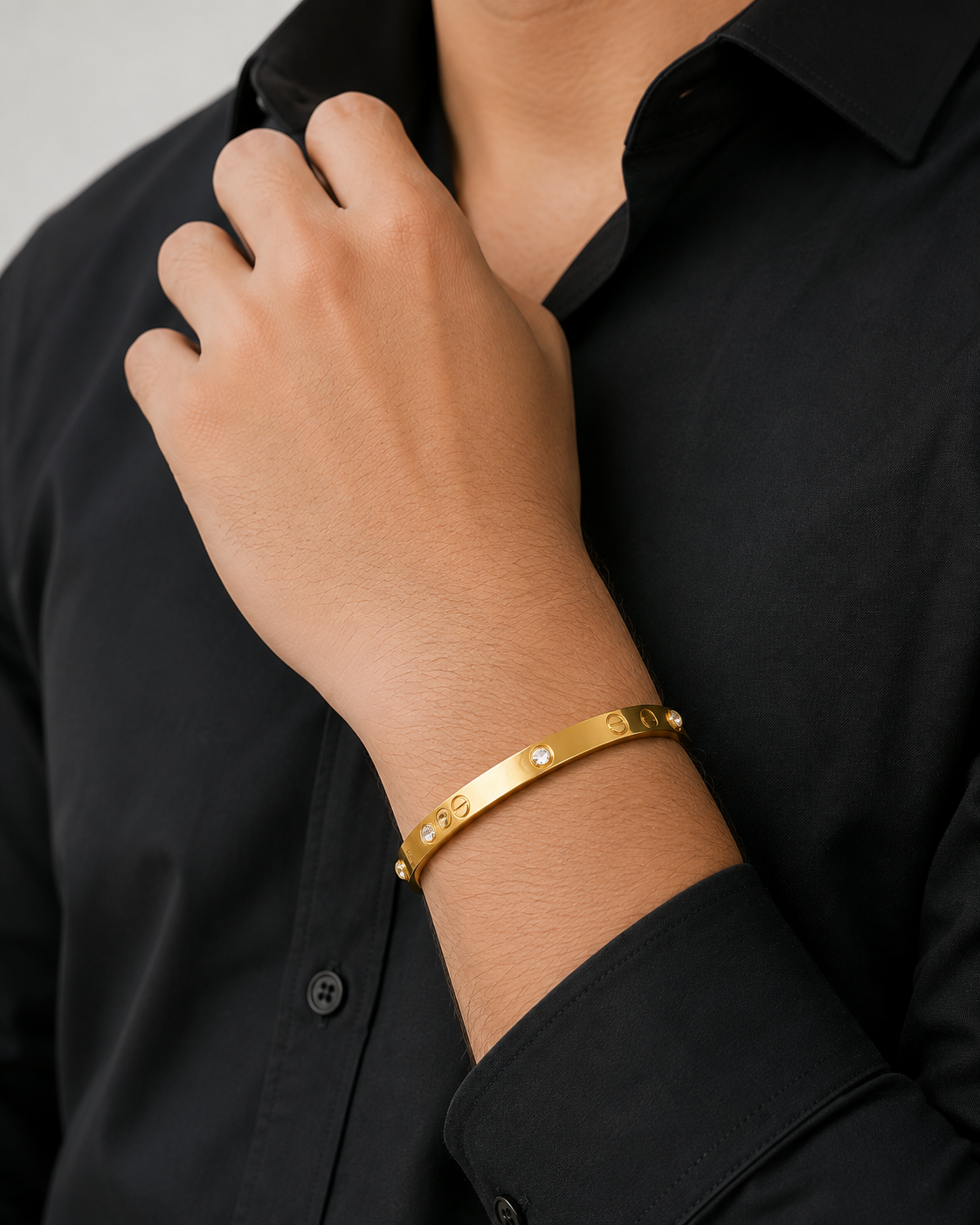 Gold Screw Cuff Women's Luxury Bangle