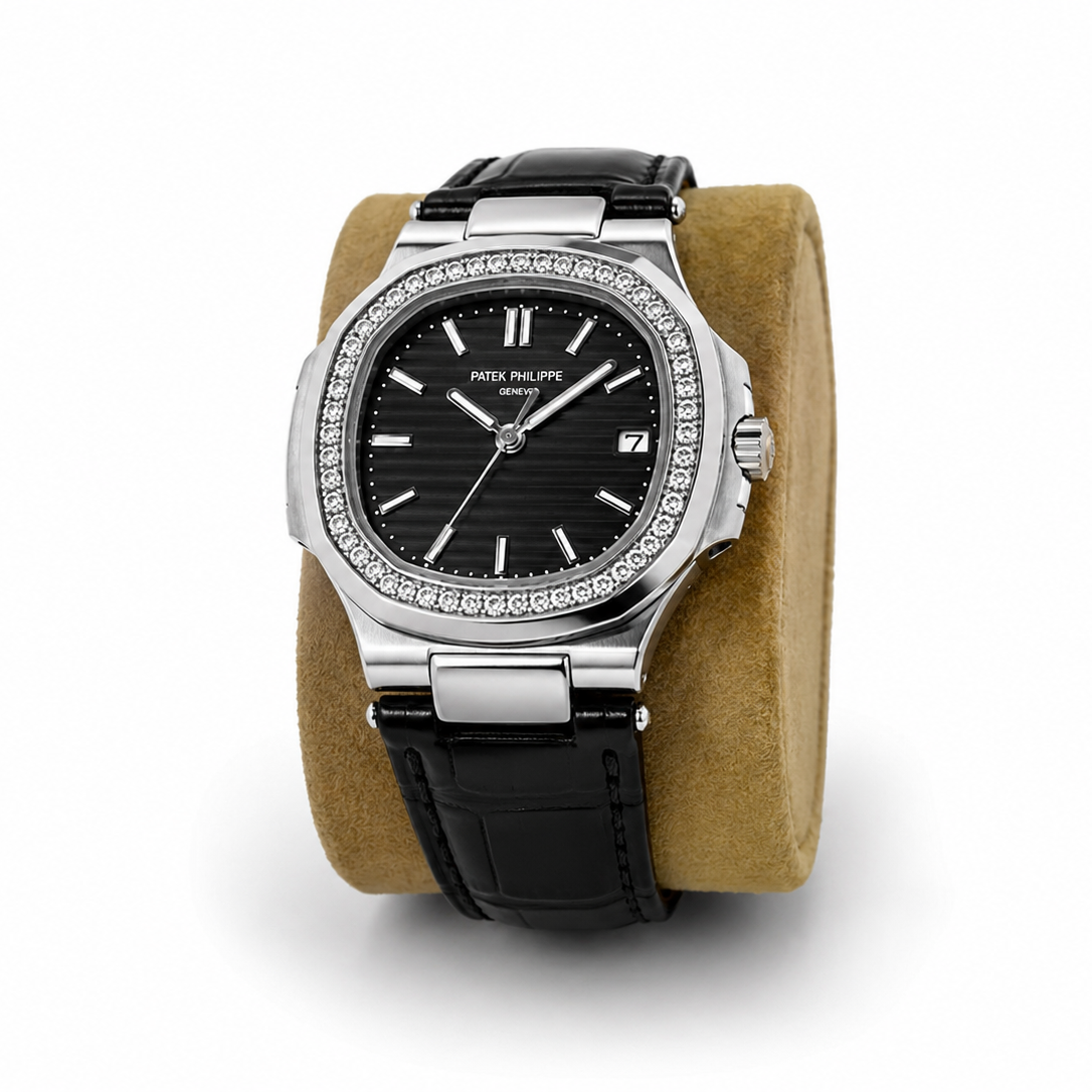 Patek Philippe Nautilus Ladies Diamond Bezel Watch - Lifestyle Shot