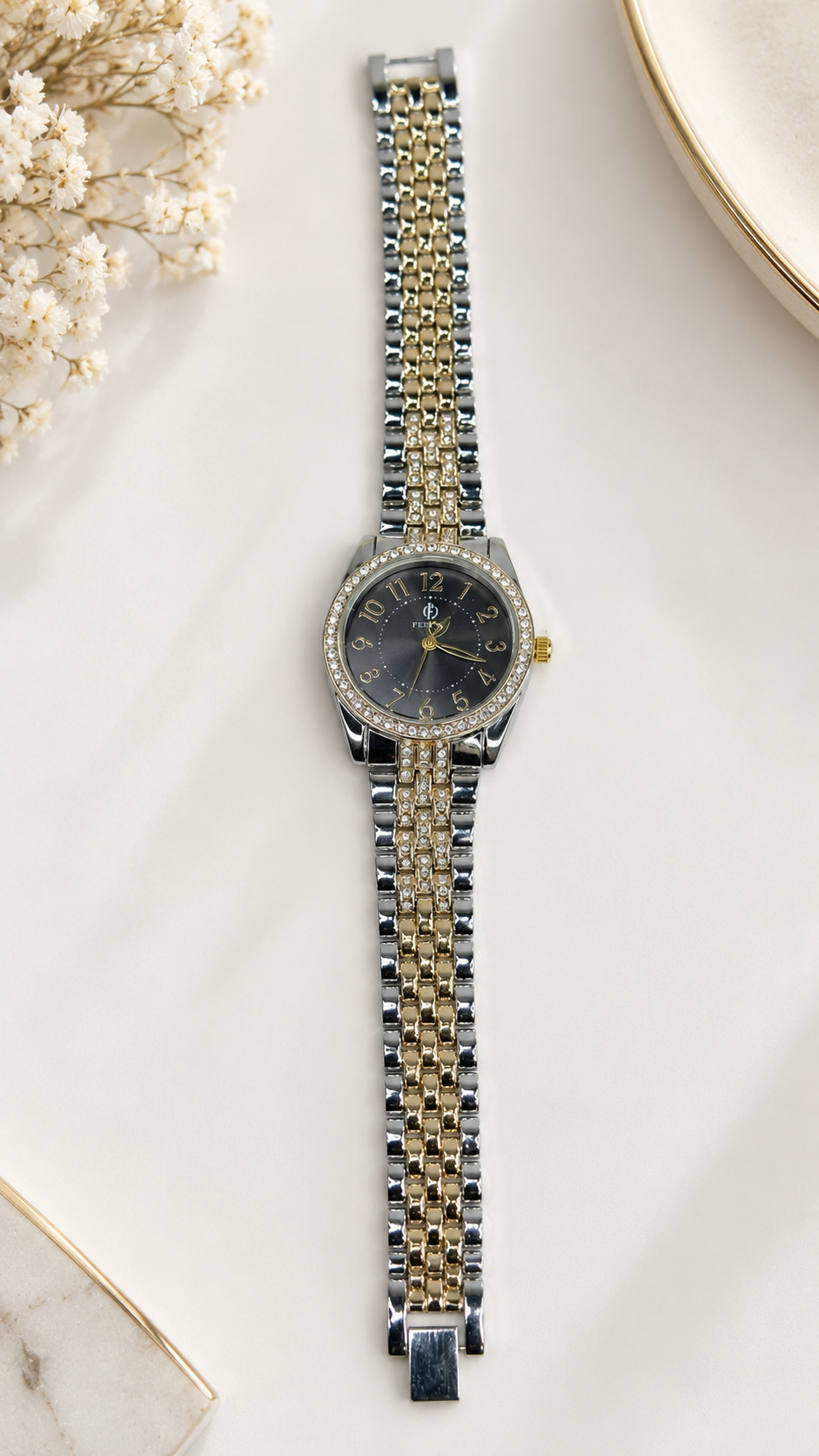 Ferro Luxury Rhinestone Analog Watch