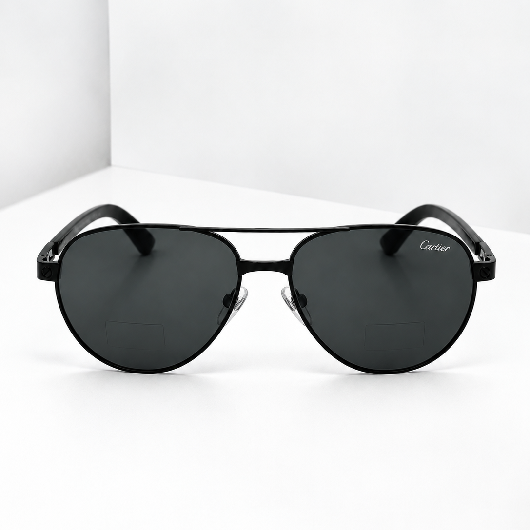 Cartier Aviator Sunglasses – Matte Black | Santos de Cartier