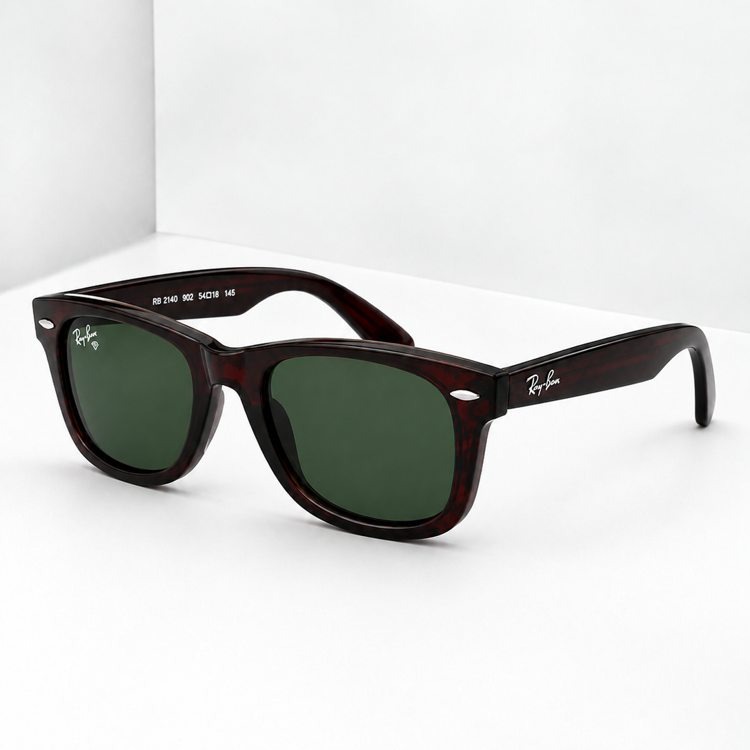 Ray-Ban Wayfarer State Street Sunglasses Havana Tortoise Green G-15 - RB2186 Premium
