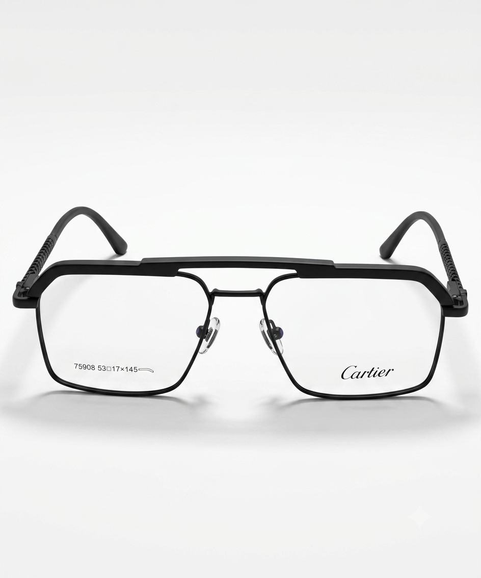 Luxury Black Square Frame Eyeglasses