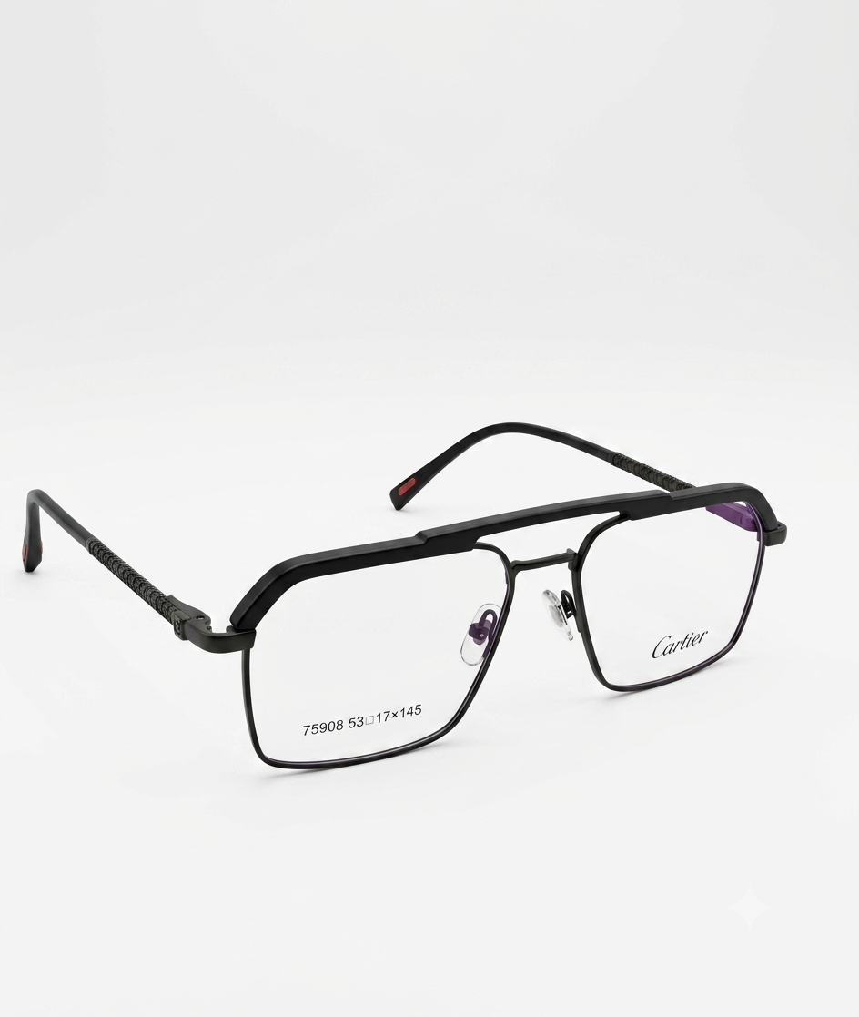 Luxury Black Square Frame Eyeglasses