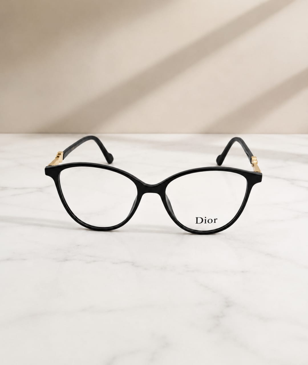 Dior Cat-Eye Eyeglasses Black Gold - Editorial