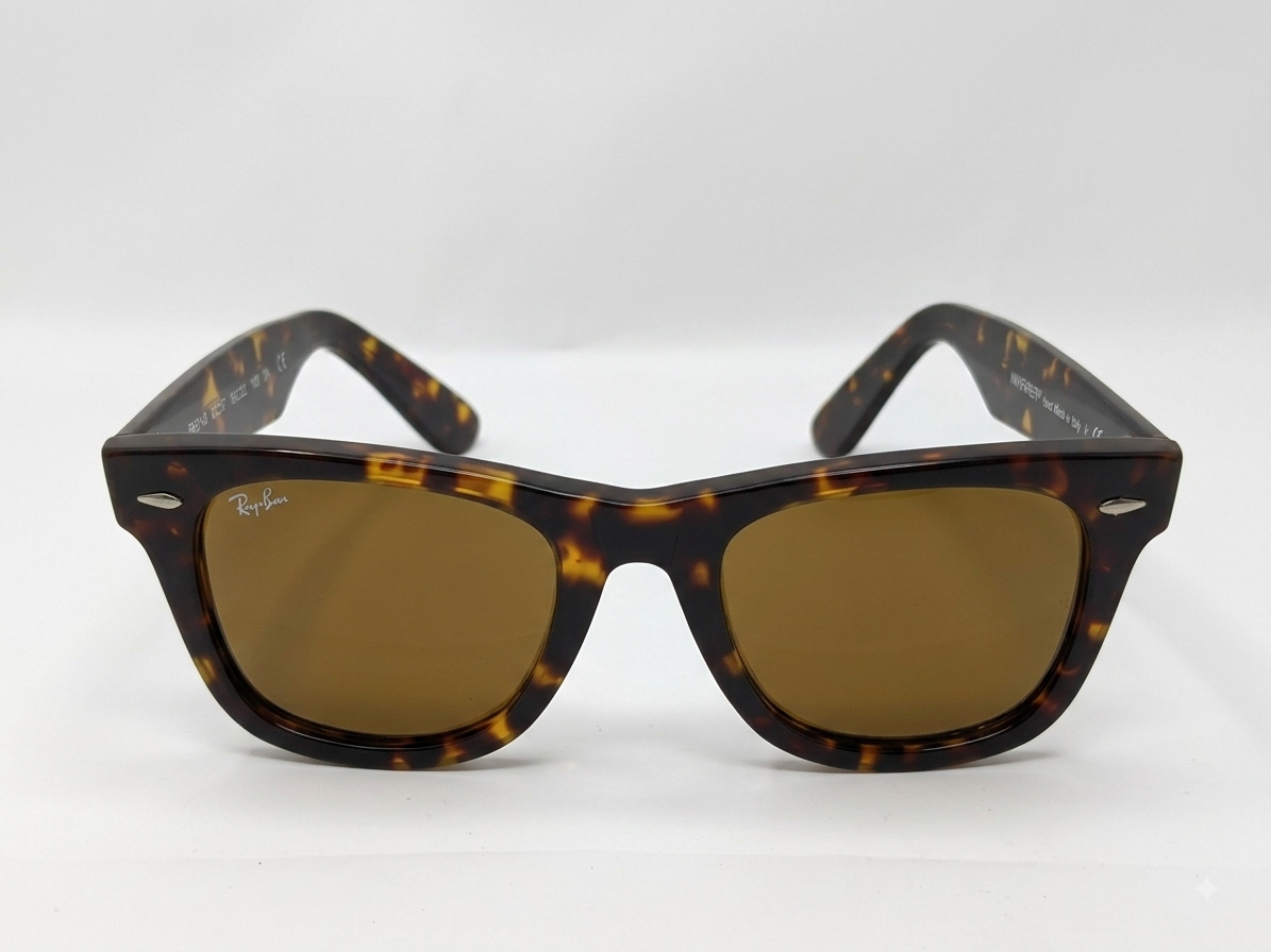 Ray-Ban Original Wayfarer RB2140 Tortoise – Front View on White