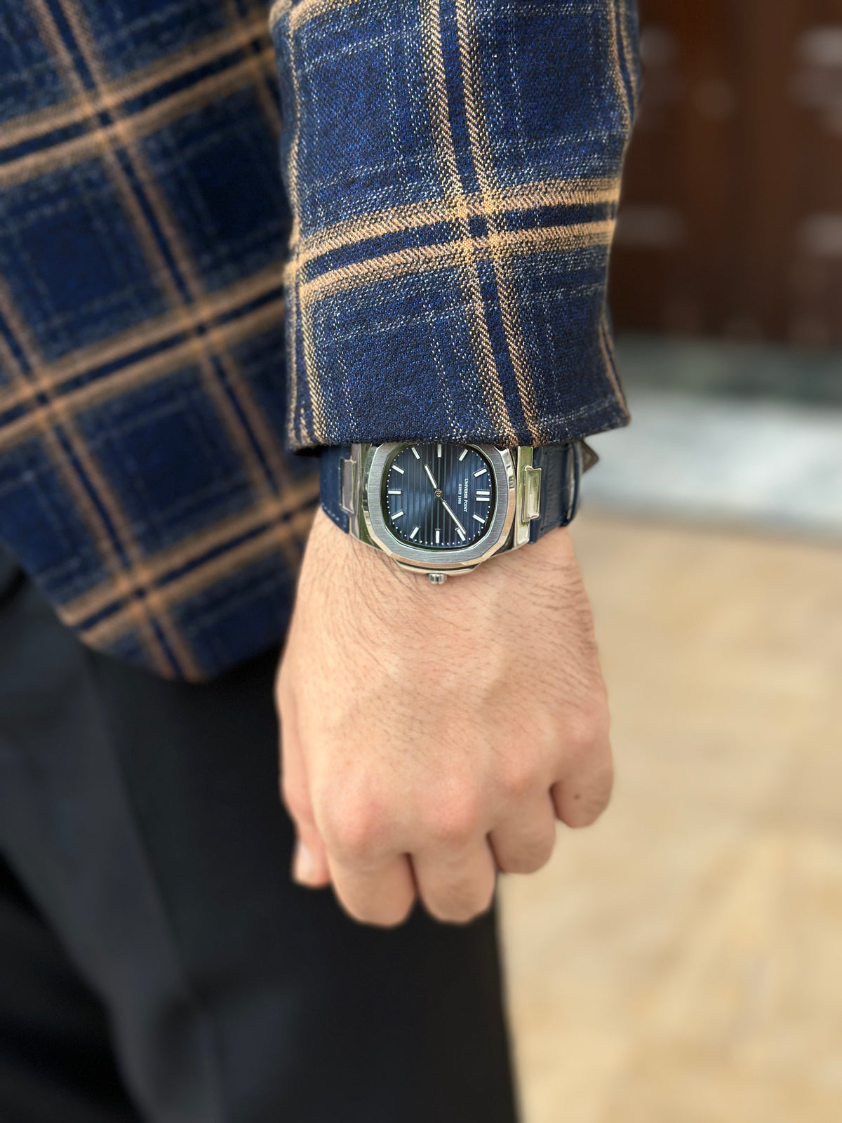 Silver Square Dial Men's Sports Watch