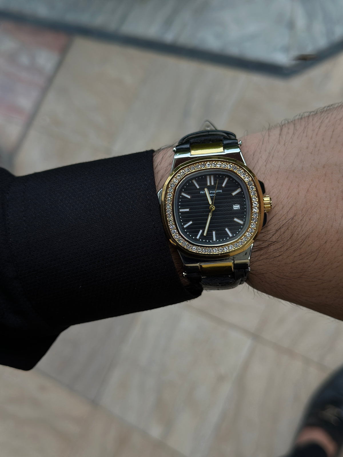 Gold Bracelet Men's Luxury Wrist Watch