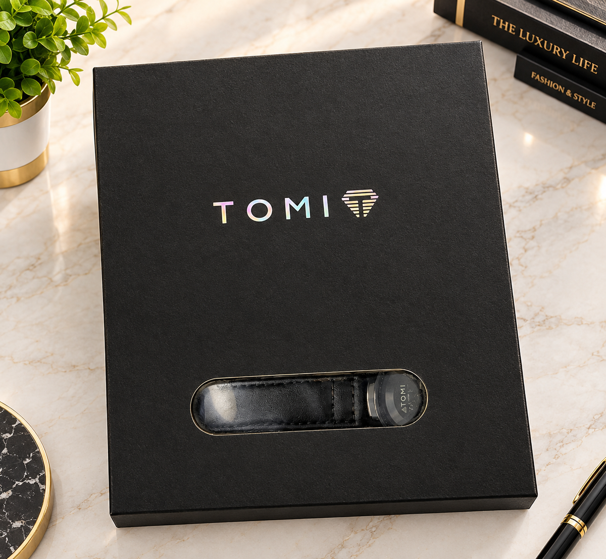 Premium Black Watch Wallet Gift Set