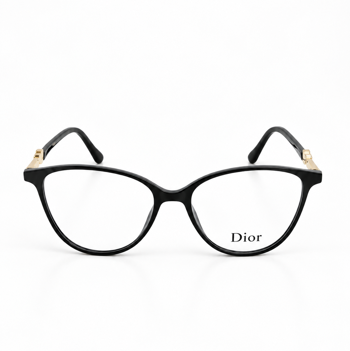Dior Cat-Eye Eyeglasses Black Gold