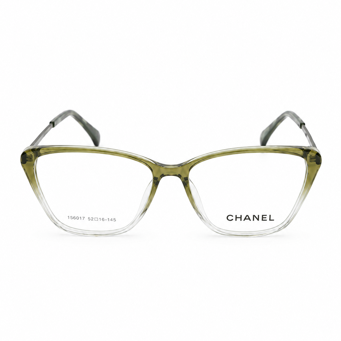 Chanel Cat-Eye Optical Frames – Olive Green Gradient | GENALLS